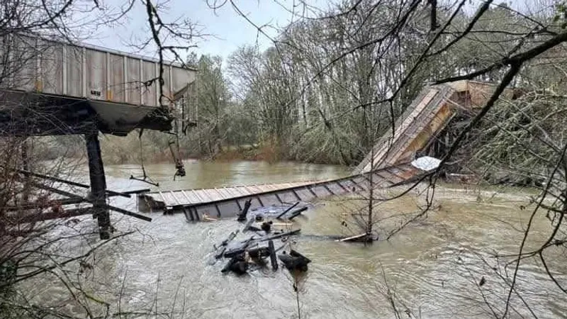 В США поезд и мост рухнули в реку