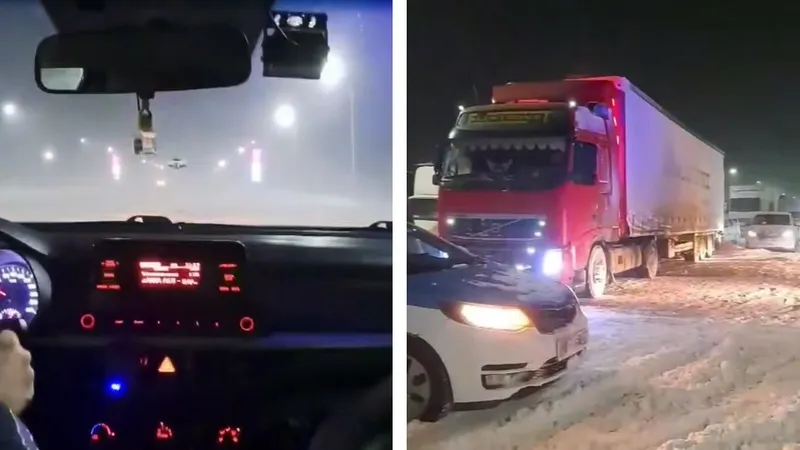 Сложная обстановка в Карагандинской области: на трассе застряли более 2,9 тысячи человек