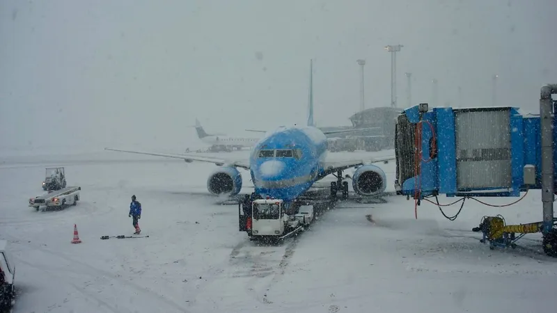 Аэропорт Алматы выступил с обращением из-за снегопада
