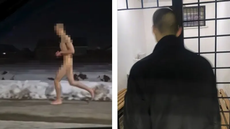 Перформанс от обнаженного жителя Костаная попал на видео