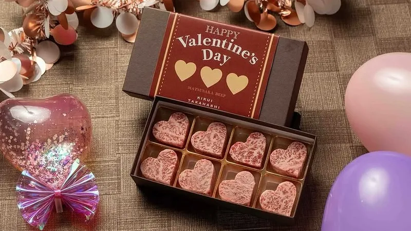 Валентинки из мяса продают в Японии