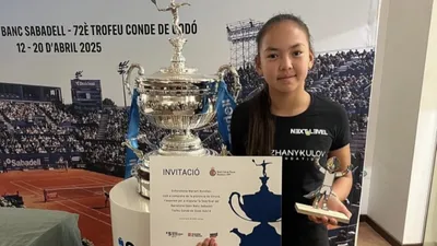 14-летняя казахстанская теннисистка получила приз от мэра Барселоны, фото - Новости Zakon.kz от 10.02.2025 15:32