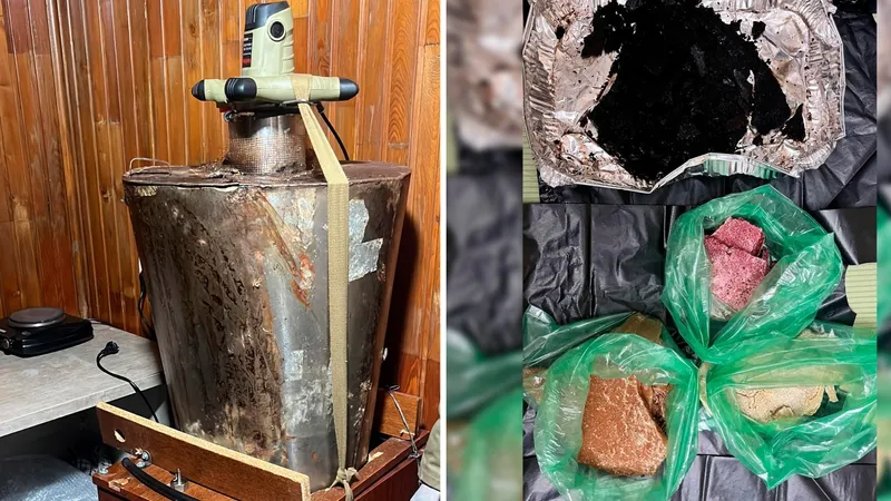 КНБ показал изъятое у "владельца" нарколаборатории