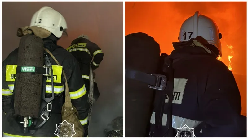 Крупный пожар вспыхнул в Алматы около Сайрана