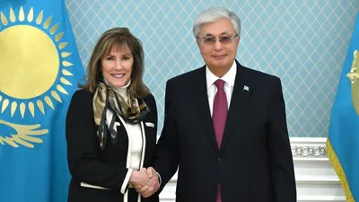 Президента IACA Памелу Харрис принял Касым-Жомарт Токаев, фото - Новости Zakon.kz от 27.02.2025 12:57