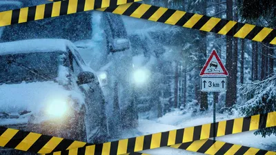 Закрытая трасса, стоп, снегопад, метель, закрытая дорога, непогода, перекрытая дорога, заносы, фото - Новости Zakon.kz от 15.12.2025 15:58