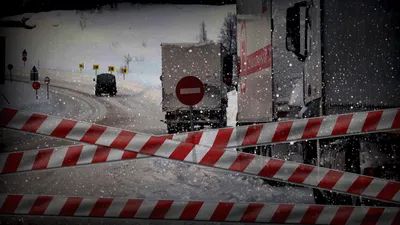 Закрытая трасса, стоп, снегопад, метель, закрытая дорога, непогода, перекрытая дорога, заносы, фото - Новости Zakon.kz от 10.02.2026 14:30