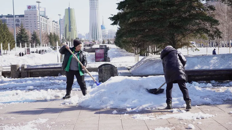 Астана, уборка, наурыз, фото - Новости Zakon.kz от 19.03.2025 17:44
