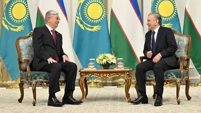 Токаев и Мирзиёев, встреча, Ташкент , фото - Новости Zakon.kz от 03.04.2025 21:04
