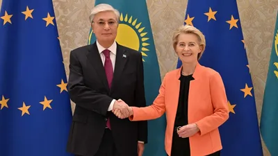 Касым-Жомарт Токаев и Урсула фон дер Ляйен, встреча , фото - Новости Zakon.kz от 03.04.2025 18:37