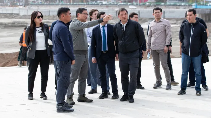 Аким Алматы Ерболат Досаев ознакомился с ходом благоустройства озера Сайран