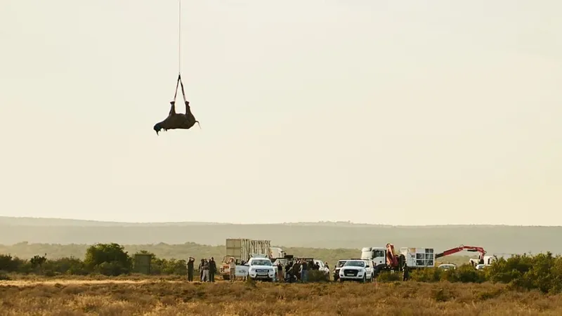 Зоозащитники показали необычный способ перевозки носорогов