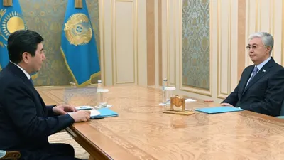 Токаев, Кошанов, отчет, встреча, Акорда, фото - Новости Zakon.kz от 16.04.2025 17:06