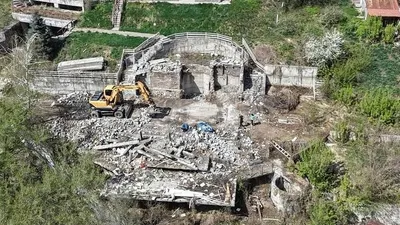 Дом, снос, Алматы, горы, фото - Новости Zakon.kz от 17.04.2025 17:01