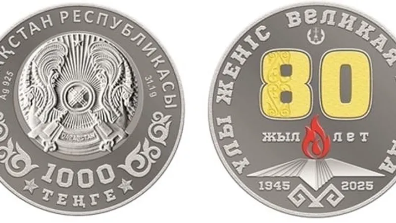 Нацбанк выпускает коллекционные монеты "ҰЛЫ ЖЕҢІС. 80 ЖЫЛ" к 80-летию Победы
