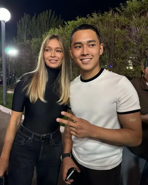 Совместное фото Веры Брежневой и сына Динары Сатжан, фото - Новости Zakon.kz от 06.05.2025 16:46