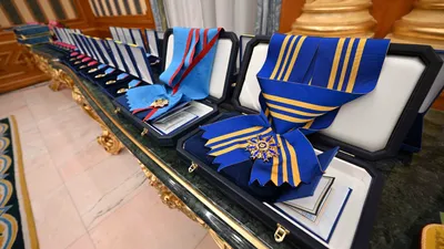 Церемония вручения государственных наград, государственные награды, вручение медалей, вручение орденов, церемония награждения, награждение, орден, ордена, медаль, медали, фото - Новости Zakon.kz от 21.03.2026 14:52