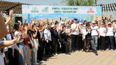 В Алматы провели масштабную экоакцию в честь 80-летия Победы, фото - Новости Zakon.kz от 08.05.2025 18:02