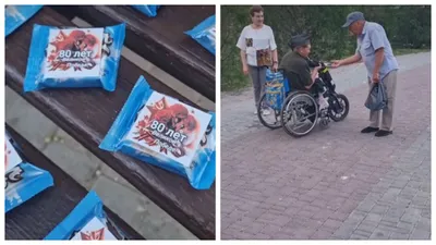 Скромно, но от сердца: Зульфия Габидуллина вместе с внучкой раздала конфеты казахстанцам в честь Дня Победы, фото - Новости Zakon.kz от 09.05.2025 10:50