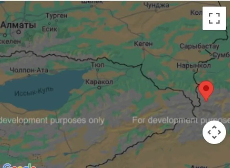 скриншот карты землетрясения, фото - Новости Zakon.kz от 27.05.2025 09:43