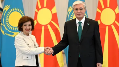 президенты Северной Македонии и Казахстана, договоренности, фото - Новости Zakon.kz от 28.05.2025 17:52
