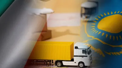 Фура, грузовая машина, экспорт, импорт, флаг Италии, флаг Казахстана, фото - Новости Zakon.kz от 30.05.2025 17:56