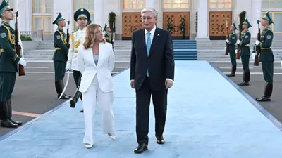 Джорджа Мелони, Токаев, аэропорт Астаны , фото - Новости Zakon.kz от 30.05.2025 21:06