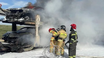 возгорание автовоза на трассе, фото - Новости Zakon.kz от 02.06.2025 21:35