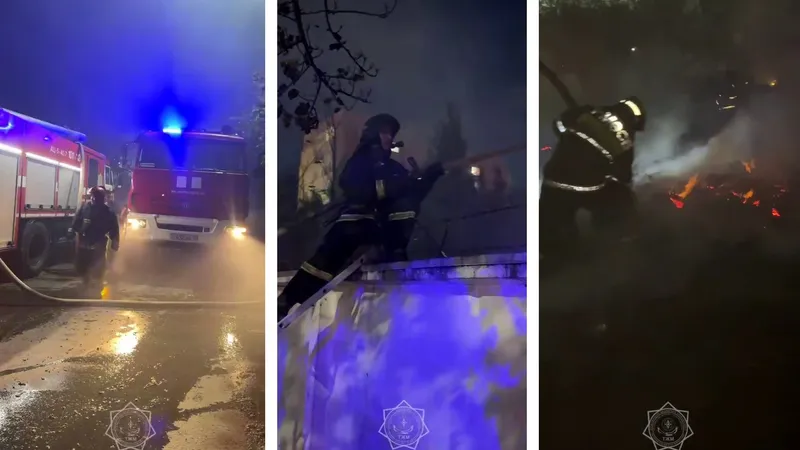 На территории склада в Костанае пожар охватил 300 квадратных метров