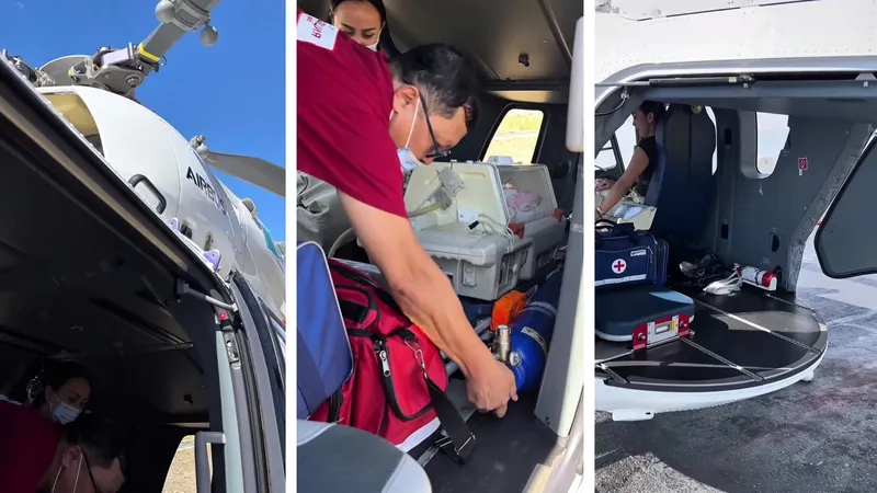 Новорожденного малыша на вертолете экстренно доставили в Кызылорду