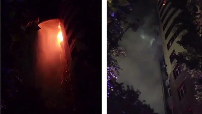 Пожар разгорелся в жилом комплексе в Астане