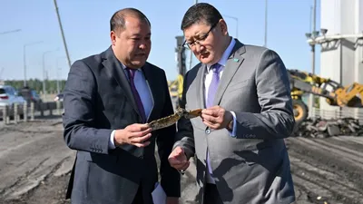 Замена асфальтового покрытия подвесного моста, фото - Новости Zakon.kz от 28.05.2025 13:42