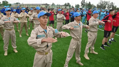 "Айбын-2025": более 700 участников принимают участие в военно-патриотическом сборе, фото - Новости Zakon.kz от 23.06.2025 18:00