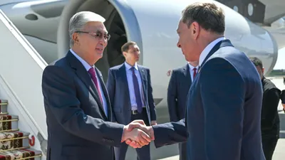 Касым-Жомарт Токаев, прилет в Минск, фото - Новости Zakon.kz от 26.06.2025 17:14