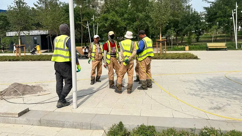 озеро Сайран, ограждение, нациоанльная гвардия, фото - Новости Zakon.kz от 26.06.2025 19:05