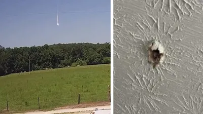 метеорит пробил крышу частного дома в США, фото - Новости Zakon.kz от 27.06.2025 21:43