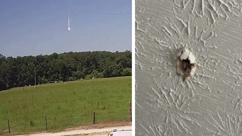 Уникальный момент попал на видео: осколок метеорита пробил крышу частного дома в США