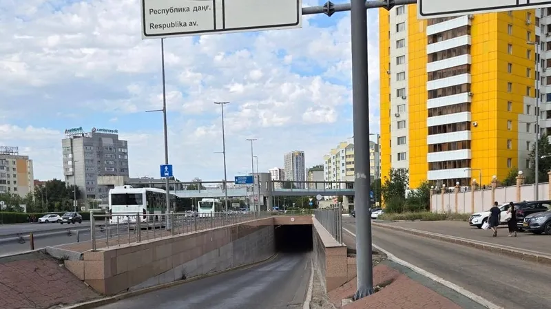 В Астане подземный туннель закроют для движения до осени