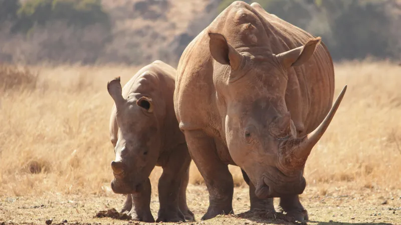 Грязь как броня: носороги в Алматы показали секрет выживания древних гигантов