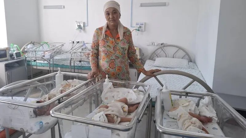 Казахстанка родила тройню и стала мамой 11 детей