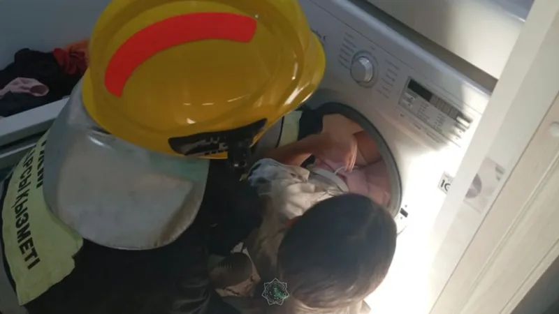 Девочка застряла в стиральной машине в ВКО: ее подружка вызвала спасателей