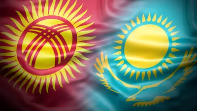 Флаги Кыргызстана и Казахстана, флаги Кыргызской Республики и Республики Казахстан, флаги КР и РК, фото - Новости Zakon.kz от 04.12.2025 18:17