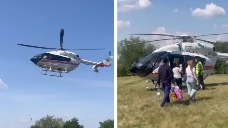 Два спасательных рейса выполнил вертолет АО "Казавиаспас" из Степногорска и Есиля в Кокшетау