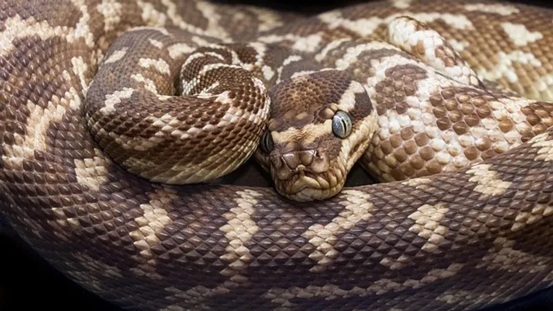 Питон проглотил собаку на ферме в Индии и застрял на заборе по пути в лес