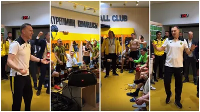 главный тренер ФК "Кайрат" Рафаэль Уразбахтин, раздевалка, футболисты, фото - Новости Zakon.kz от 27.08.2025 15:44