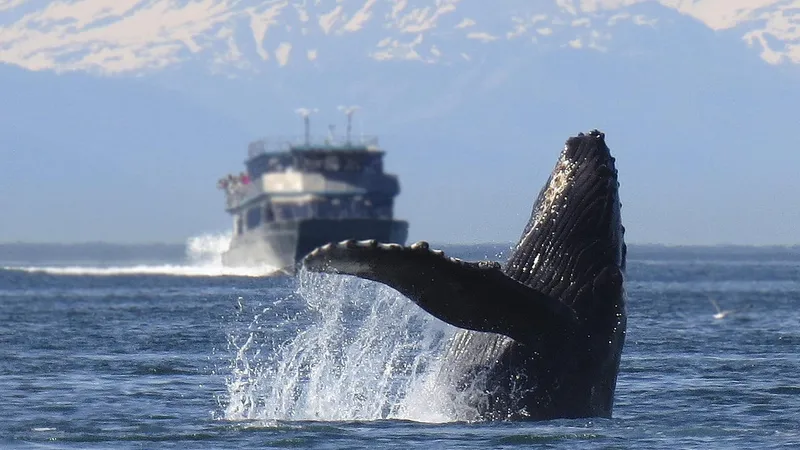 Камера на горбатом ките показала прыжок из воды глазами животного