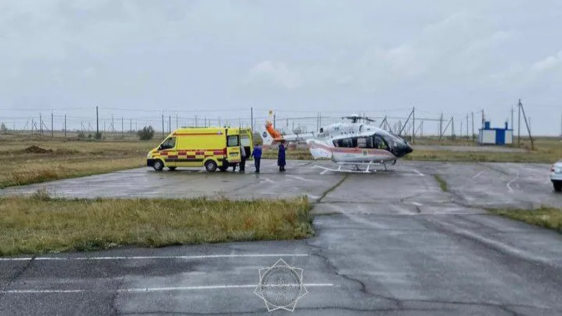 Новорожденного экстренно доставили вертолетом из Экибастуза в Павлодар
