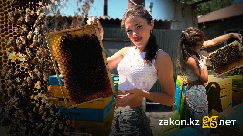 Одной рукой мед собирает, другой – лайки: жительница Алматинской области рассказала, каково быть пчеловодом