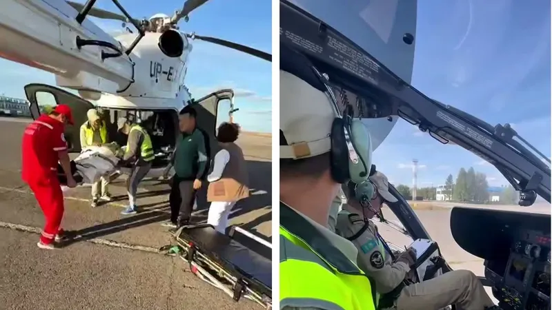 Мужчину в потенциально смертельном состоянии экстренно доставили вертолетом в Павлодар