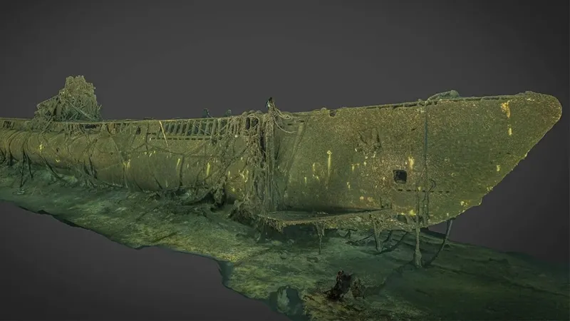 Ученый создал зрелищную 3D-модель затонувшей подлодки Второй мировой войны